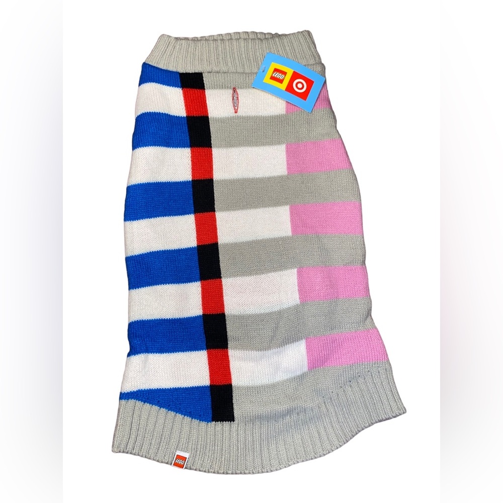 LEGO Dog Sweater or Costume Color Block Striped Sweater Dog and Cat Clothes NEW